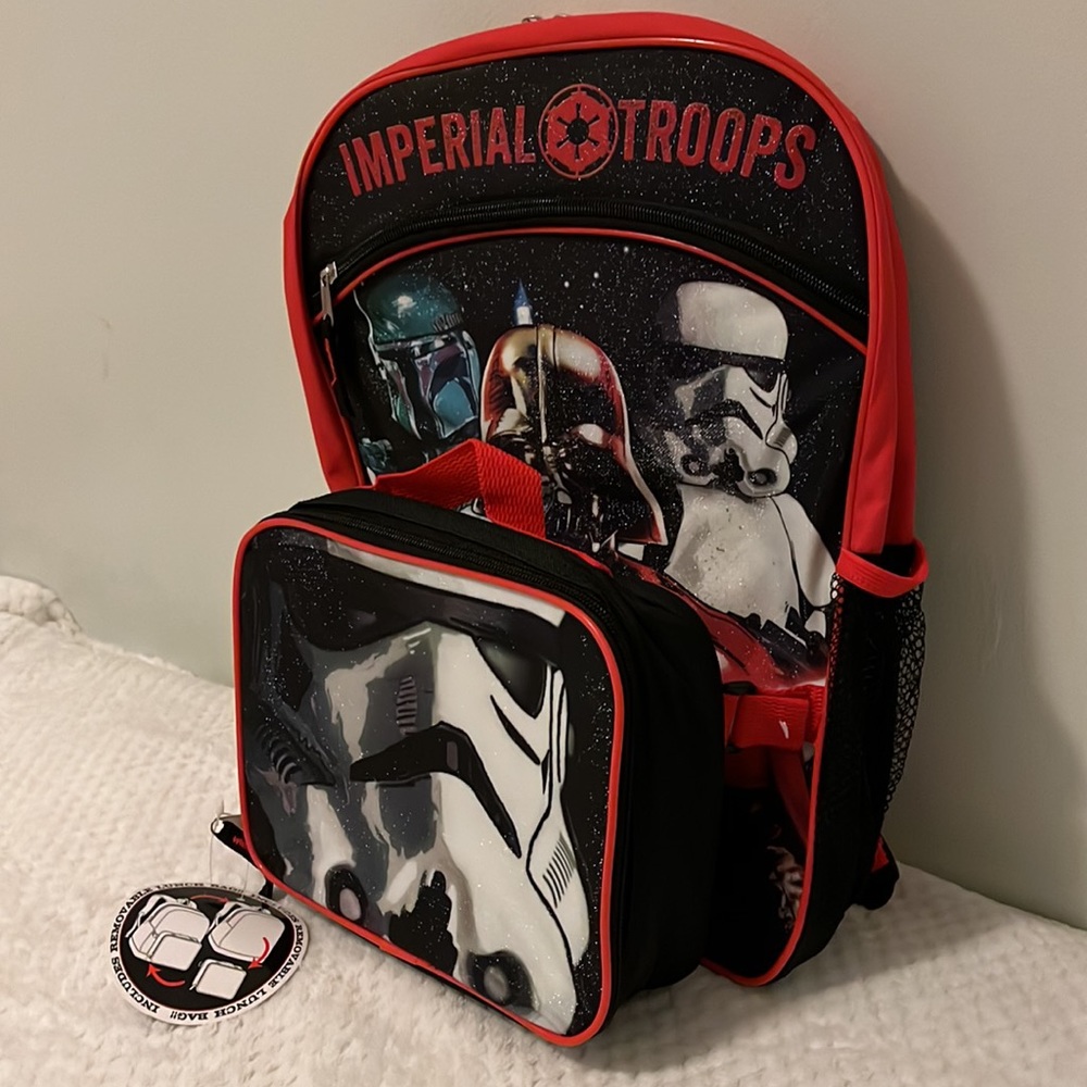 Star Wars Boys’ 16” Backpack with Detachable Lunch Bag - Picture 2 of 7